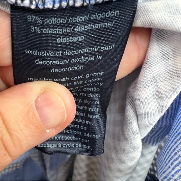 Tammy Hilfiger, navy and white checkered crop pants SZ 20W - Picture 6 of 6